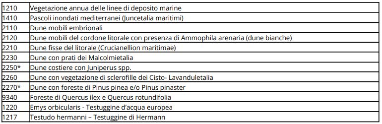 SIC Macchia Grande di Focene e Macchia dello Stagneto (IT6030023): habitat e specie